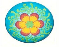 Bowl Bird Bath â€“ Vintage Floral â€“ Glass 18 Inch