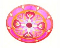 Bowl Bird Bath â€“ Floral Kaleidoscope â€“ Hand Crafted Glass