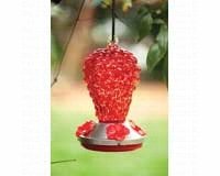Hummingbird Feeder â€“Red Tiny Bubbles  â€“ Bulb Shaped
