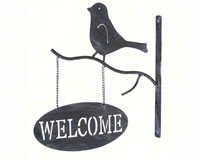 Bird Wall Dï¿½cor with Welcome Sign