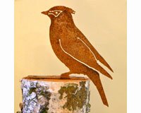 Cedar Waxwing Bird Silhouette