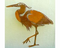 Great Blue Heron Small Bird Silhouette