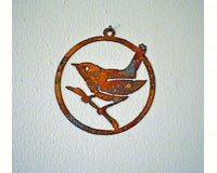 Wren on a Branch Ornament