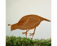 CA Quail Female Stake Bird Silhouette