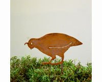 CA Quail Chick B Stake Bird Silhouette
