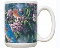 Springtime Jewel Bluebirds 15 oz Mug