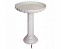 Pedestal Bird Bath â€“ Scalloped - Heated
