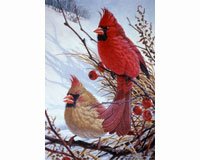 Windy Cardinals Suncatcher