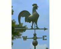 Rooster Weathervane Blue Verde Copper