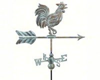 Rooster Garden Weathervane Blue Verde