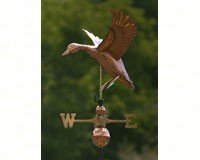 Landing Duck Weathervane Polished Copper + FRT