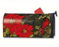 Poinsettia Cardinals Mailwrap