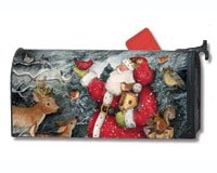 Birdhouse Santa Mailwrap