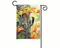 Woodpecker Garden Flag