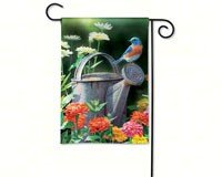 Garden Bluebird Garden Flag