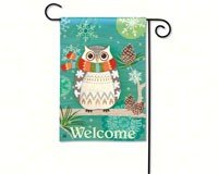 Winter Owl Garden Flag