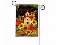 Autumn Birdhouse Grdn Flag
