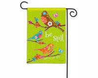 Be Still Birds Garden Flag