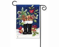 Santa's Boots Garden Flag