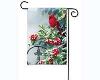 Hollyberry Cardinal Garden Flag