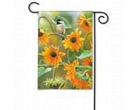 Sunflower Chickadee Garden Flag