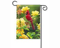 Rose Garden Cardinal Garden Flag