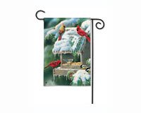 Winter Feeder Garden Flag