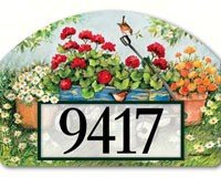 Geraniums by the Dozen Yard Design