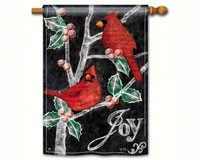 Christmas Cardinals Standard Flag