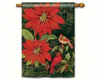 Poinsettia Cardinals Standard Flag