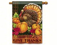 Give Thanks Turkey Standard Flag