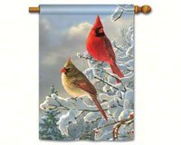 Winter Cardinals Standard Flag