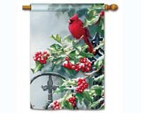 Hollyberry Cardinal Std Flag