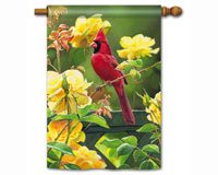 Rose Garden Cardinal Standard Flag