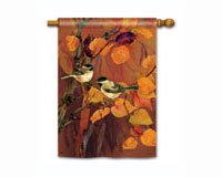 Autumn Chickadees Std Flag