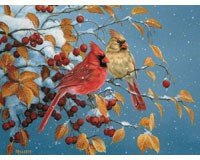 Winter Cardinals 500 piece Puzzle