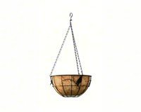 14" Perching Birds Hanging Basket w/Coco Liner