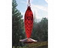 Hummingbird Feeder â€“ Crystal Spiral â€“ Ruby Colored