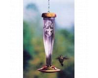 Hummingbird Feeder â€“Etched Lantern  â€“ Amethyst