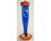 Hummingbird Feeder â€“ Etched Lanternâ€“ Cobalt Blue