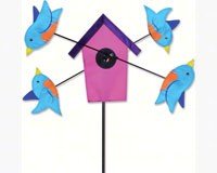 Bluebird Birdhouse Whirligig