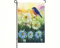 Bluebird at Sunrise Garden Flag