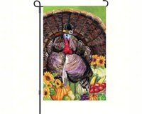 Turkey Pilgrim Garden Flag