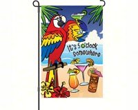 5 O'Clock Somewhere Garden Flag