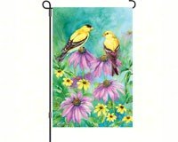 Summer Goldfinches Garden Flag