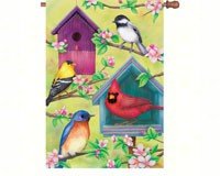 Home for the Birds House Flag