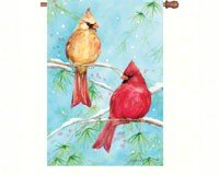 Winter Cardinal House Flag