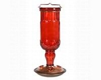 Hummingbird Feeder â€“ Antique Glass  â€“ Red 24 Oz.
