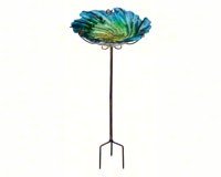 Stake Bird Bath â€“ Bath or Feeder â€“ Blue Color