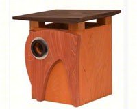 Art Deco Birdhouse Bird Red